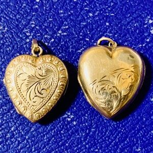 Beautiful Antique 9ct Gold Back And Front Lockets 6.61 Grams